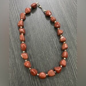 Red Jasper Beaded Necklace - Women Jewelry